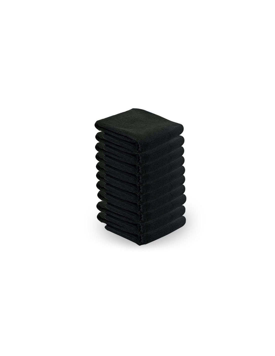 Asciugamano in microfibra 73x40cm 10pz nero 