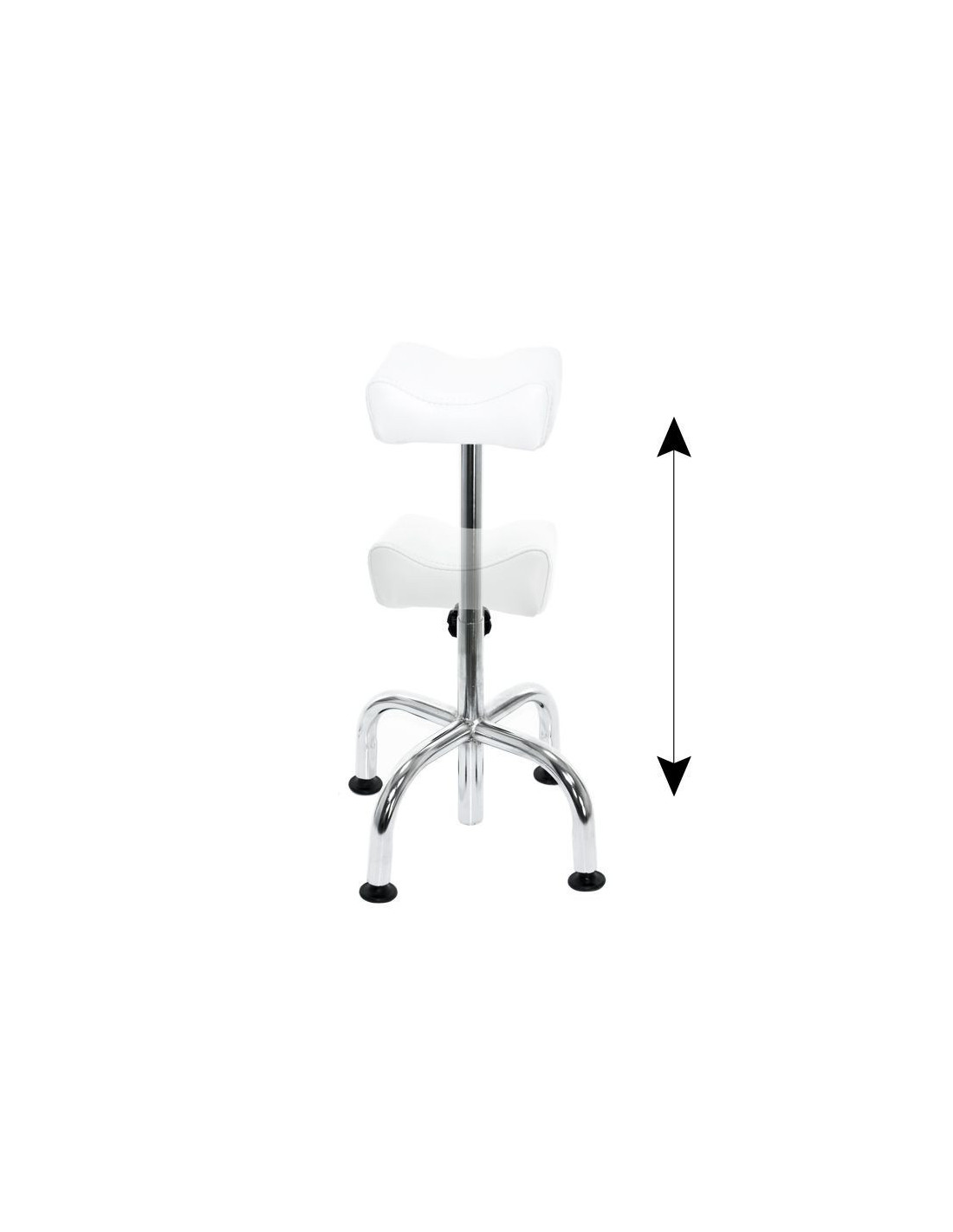 Stołek z kółkami 104606 Stołek z kółkami am-5012c biały