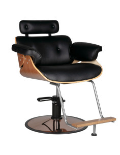 Fauteuil de coiffure florence noyer noir