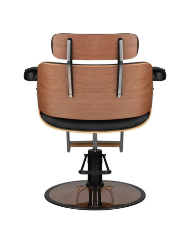 Silla de peluquería Florence de nogal negro