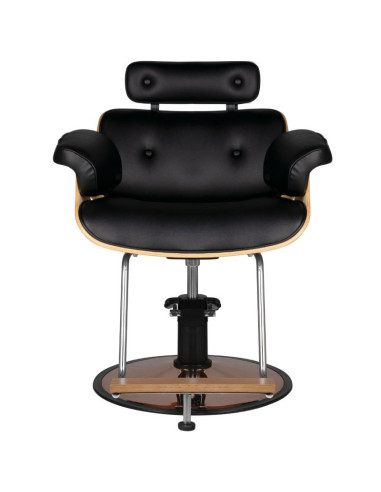 Friseurstuhl Florence aus schwarzem Nussbaum