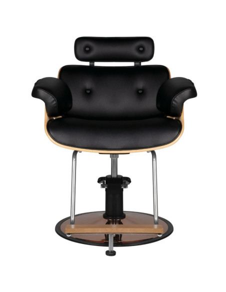 Friseurstuhl Florence aus schwarzem Nussbaum