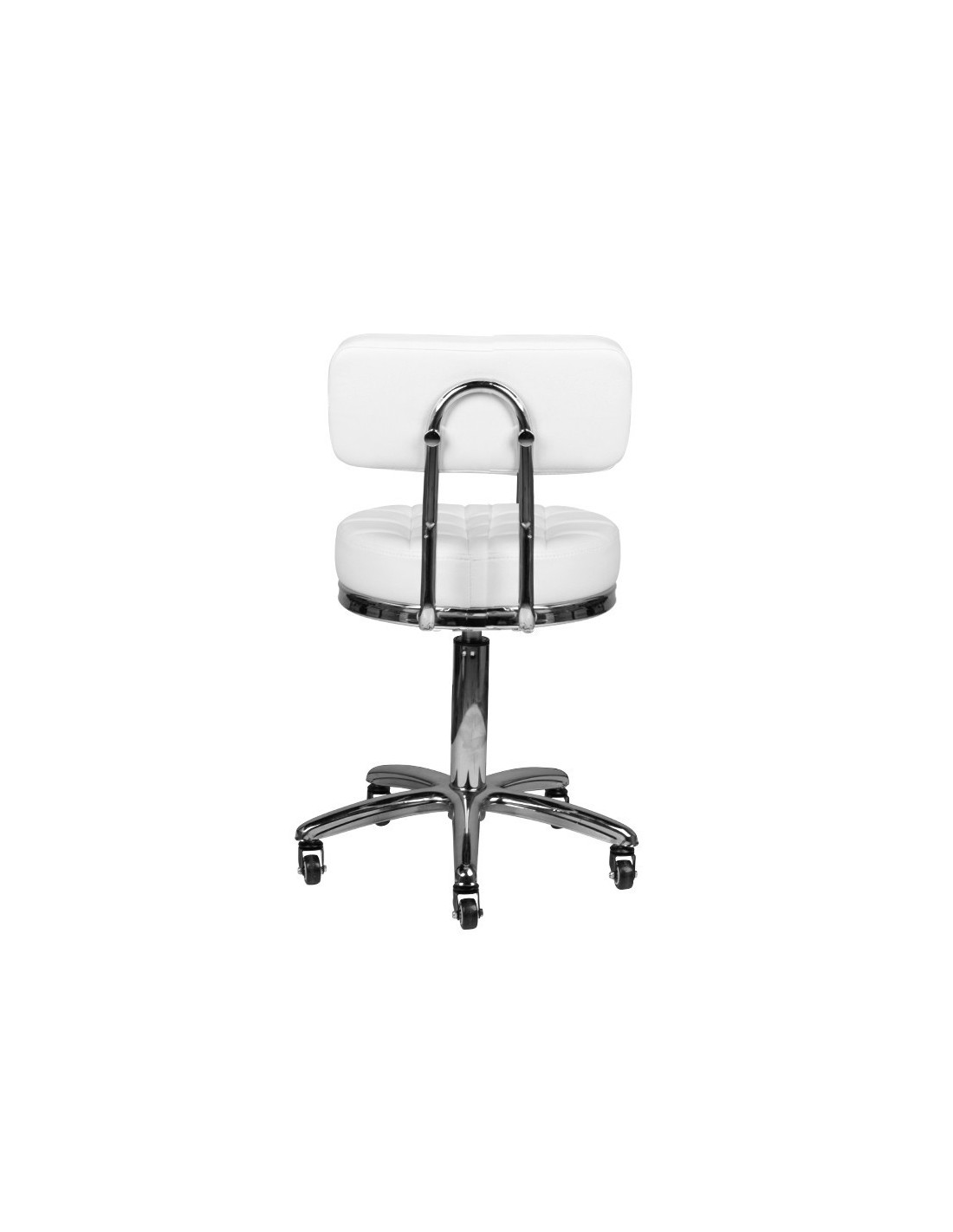 Sgabello girevole AM-877 BIANCO