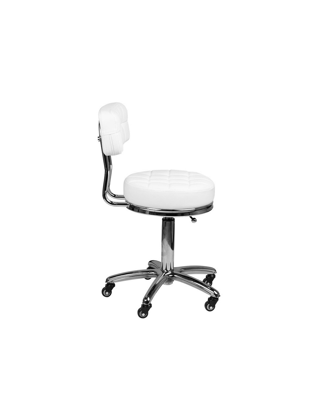 Sgabello girevole AM-877 BIANCO