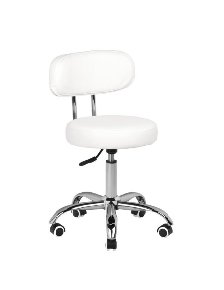 Rolling stool A-007 WHITE