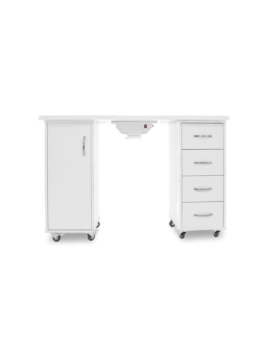 Manicure Tables 106681 Valentina Manicure Table White with Vacuum Cleaner