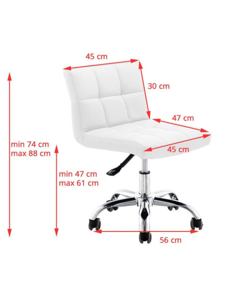 Associate Article  109188 CHAISE COSMETIQUE A-5299 BLANC