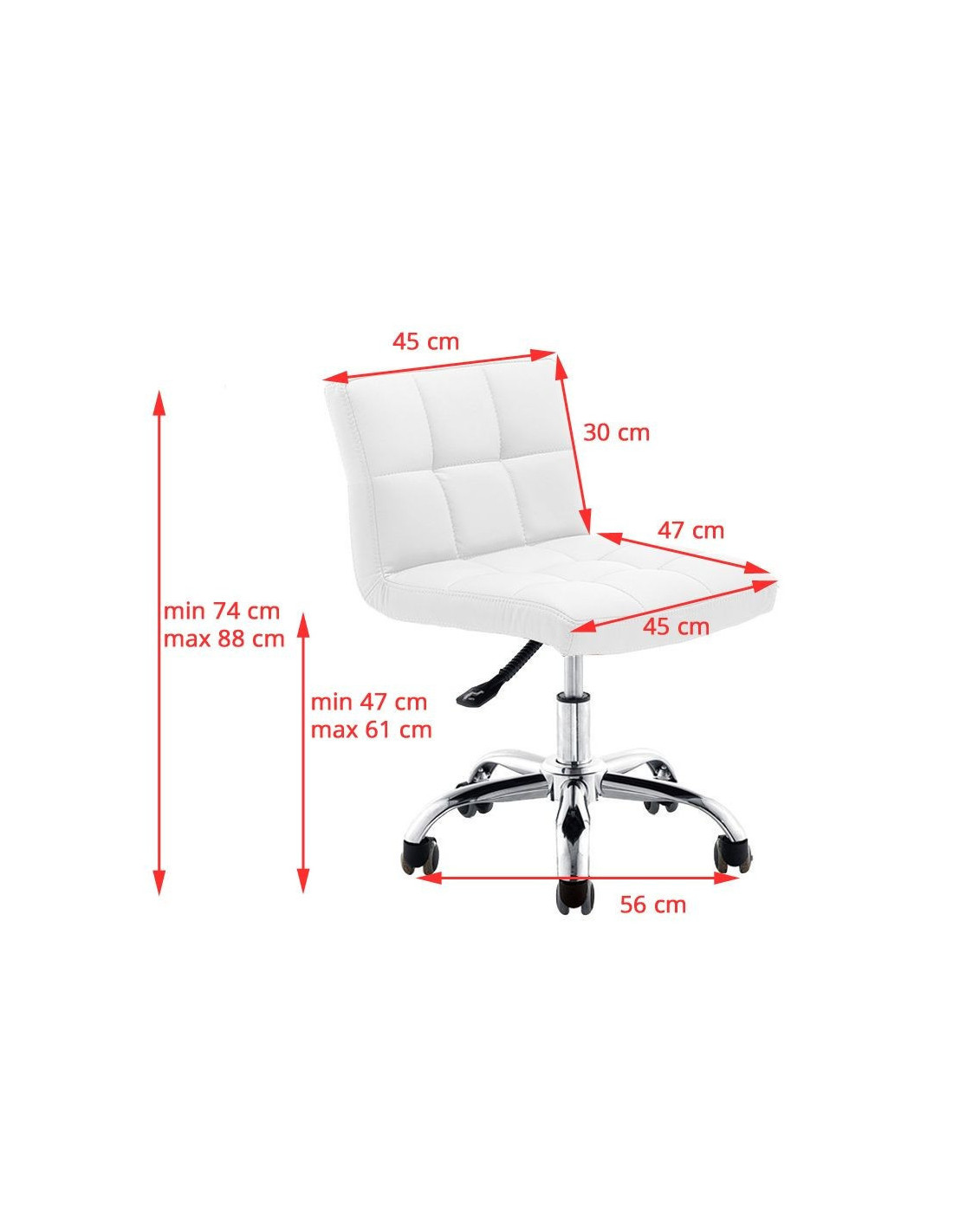 Associate Article  109188 CHAISE COSMETIQUE A-5299 BLANC