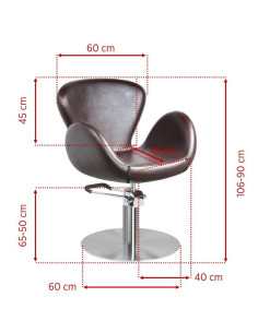 Amsterdam brown hairdressing chair