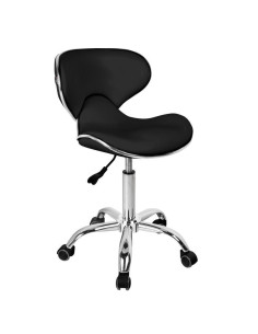 Taburete con ruedas q-4599 negro