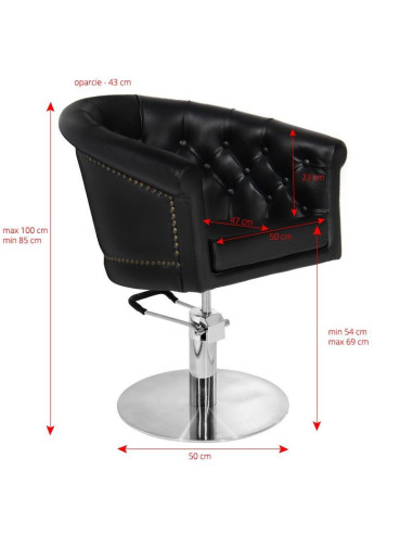 Fauteuil de coiffure london noir 
