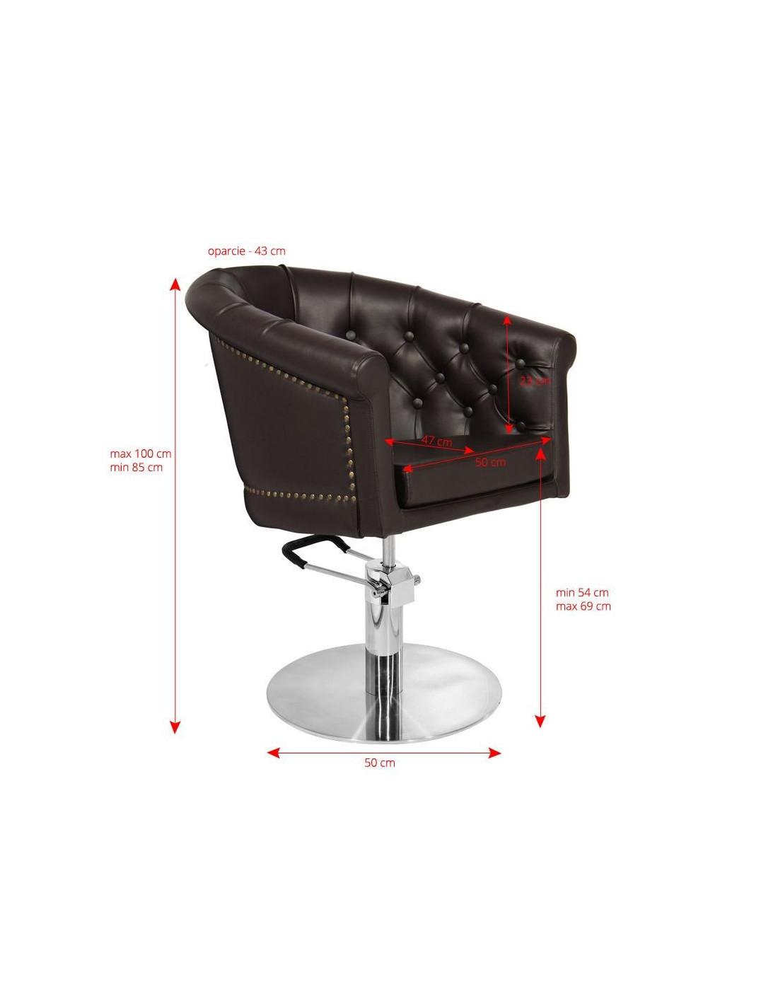 London brauner Friseurstuhl {attributes}