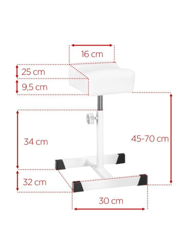 Associate Article  113260 REPOSE-PIEDS POUR PÉDICURE BELL BLANC