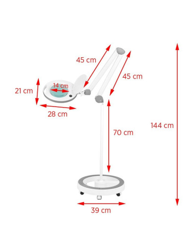 Lupa elegante 6014 lamp 60 led smd 5d met statief 