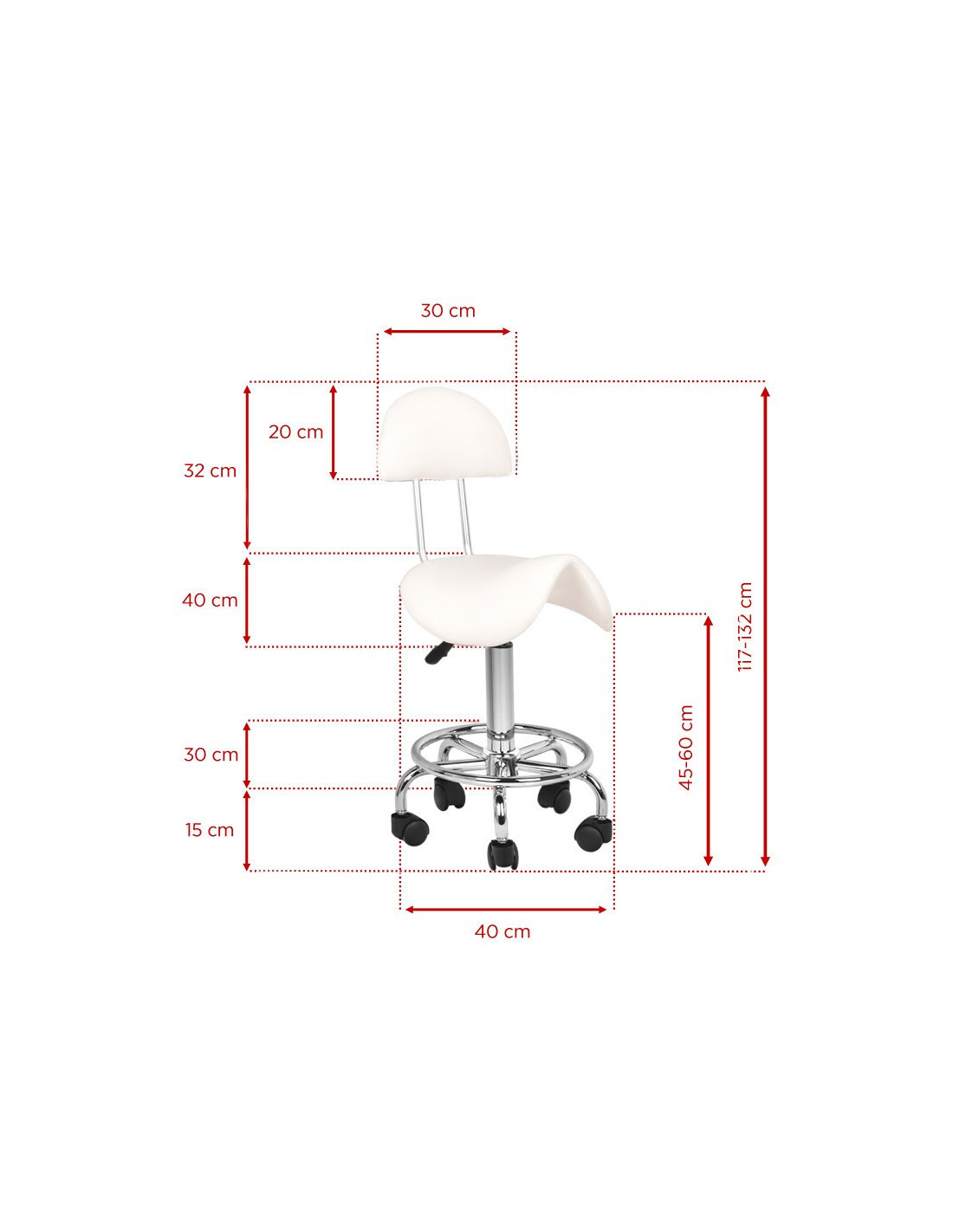 Artigo Associado 118590 TABOURET COSMÉTICO 6001 BRANCO