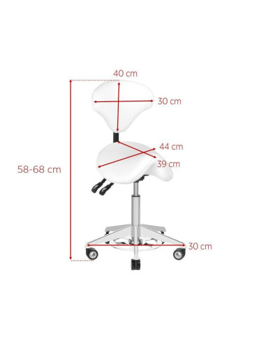Associate Article  122308 TABORET KOSMETYCZNY AZZURRO 037F BUMP-UP BIAŁY
