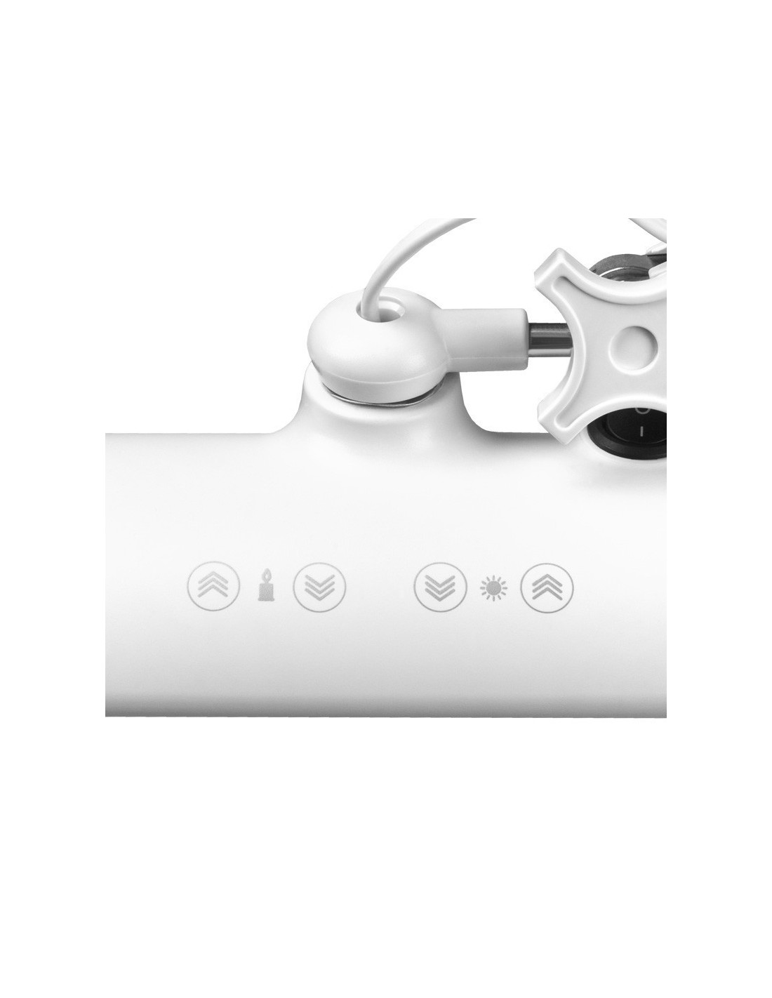 Elegante taller led elegante 801-tl con soporte regulador de intensidad y color blanco 