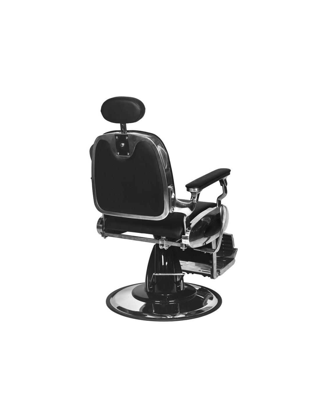 Nom Produit optimisé : Fauteuil Barbier Francesco – Noir & Gris 