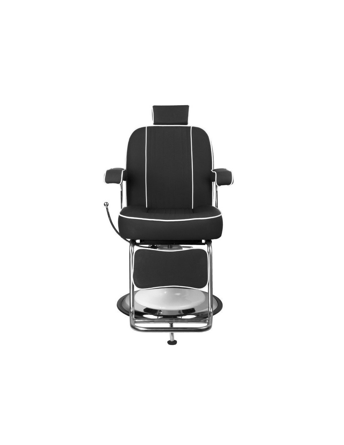 AMADEO BLACK kappersstoel – Vintage design en professionele ergonomie