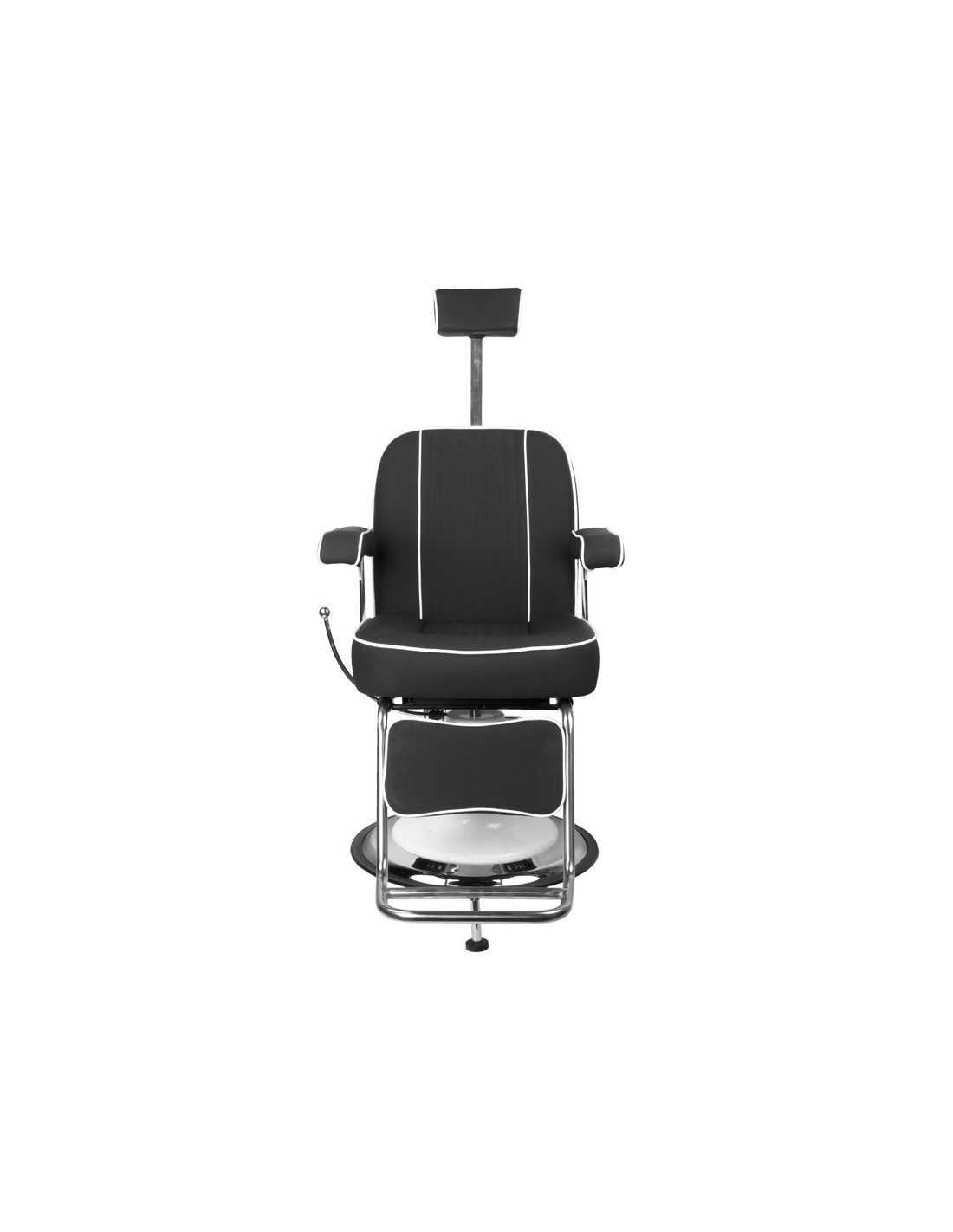 AMADEO BLACK Barberstuhl – Vintage-Design & professionelle Ergonomie 