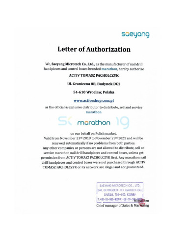 Artykuł stowarzyszony 126262 SAEYANG MARATHON ECO 450 + SH37LN