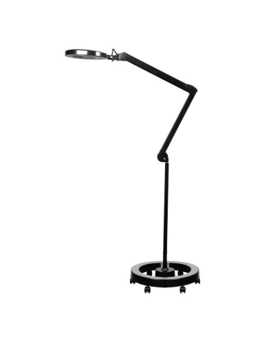 Lámpara Lupa elegante 6025 60 led smd 5d negra con trípode 