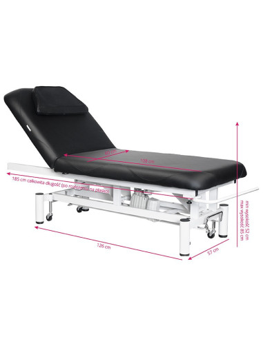 Artículo asociado 126477 LEŻANKA ELEKTR. DO MASAŻU AZZURRO 684 1 SILN. CZARNA