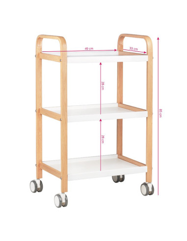 HS09 Kosmetiktisch aus Holz - weiß