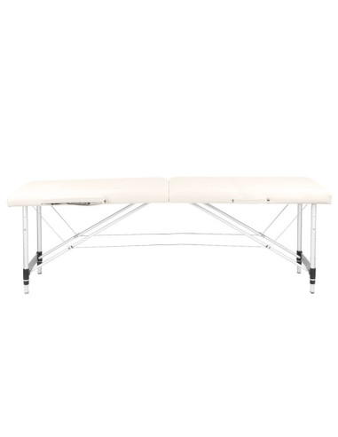 Massageliege 126960 KOMFORTABLE TRAGBARE MASSAGELIEGE AUS ALUMINIUM, 2 TEILIG, CREME