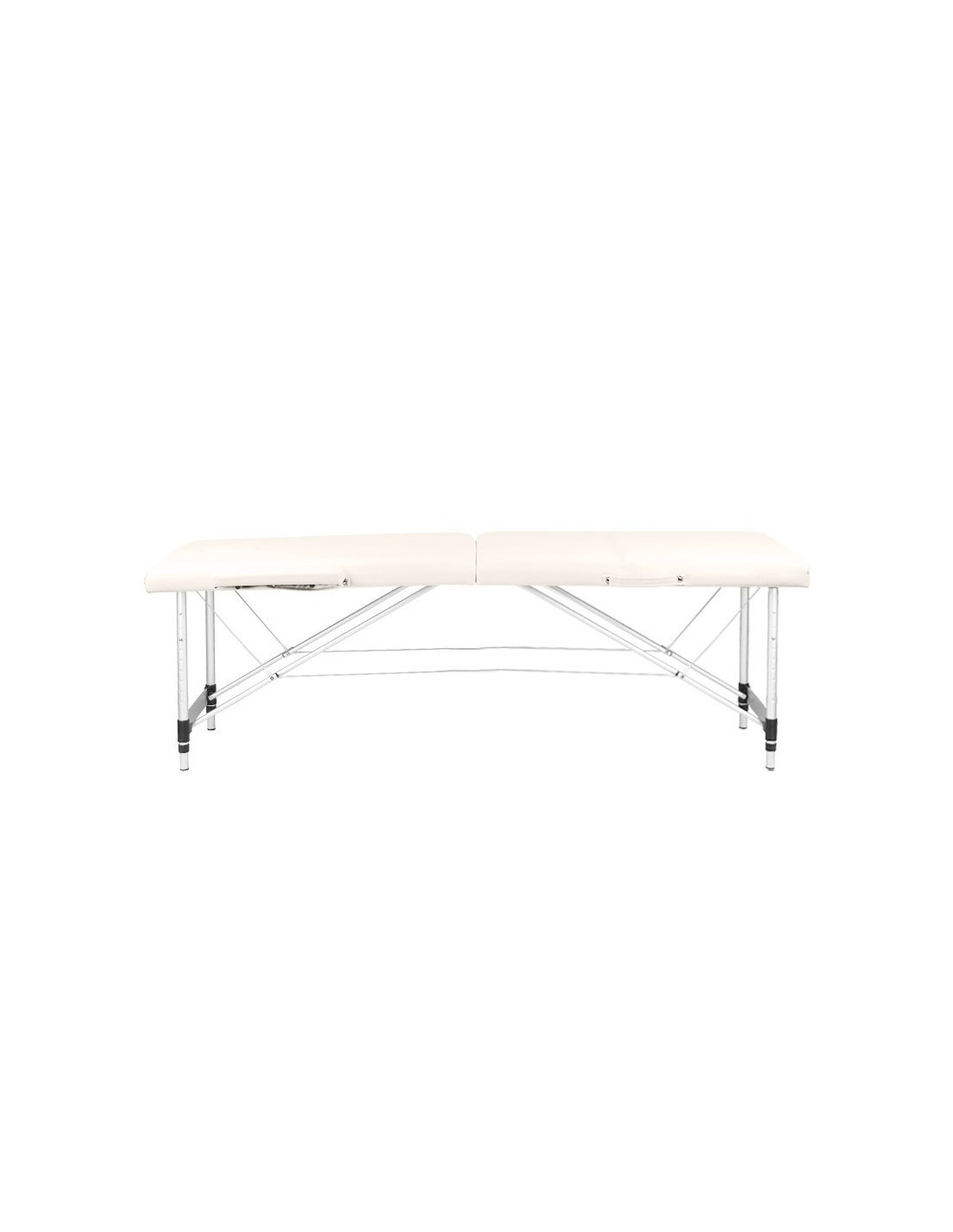 Massageliege 126960 KOMFORTABLE TRAGBARE MASSAGELIEGE AUS ALUMINIUM, 2 TEILIG, CREME