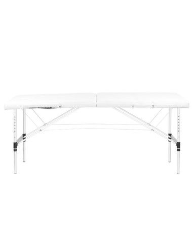 Massage Table 126962 COMFORTABLE PORTABLE MASSAGE TABLE ALUMINUM 2 SECTIONS WHITE