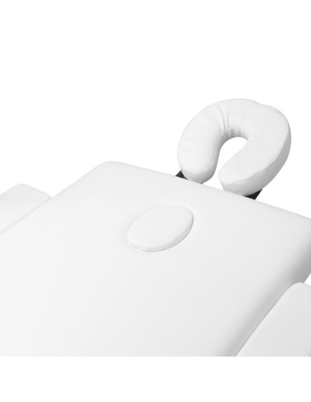 Table de Massage  126962 TABLE DE MASSAGE PORTABLE CONFORTABLE ALUMINIUM 2 SECTIONS BLANC