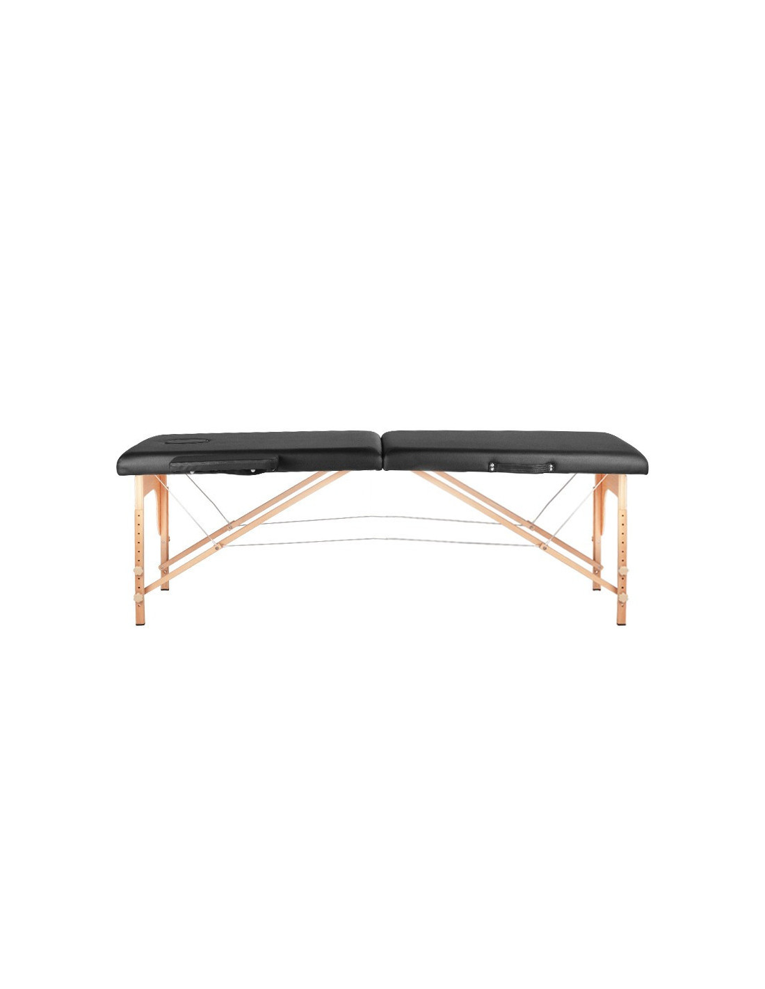 Klappbare Massageliege 126967 Klappbare Massageliege Holz Komfort 2-teilig schwarz