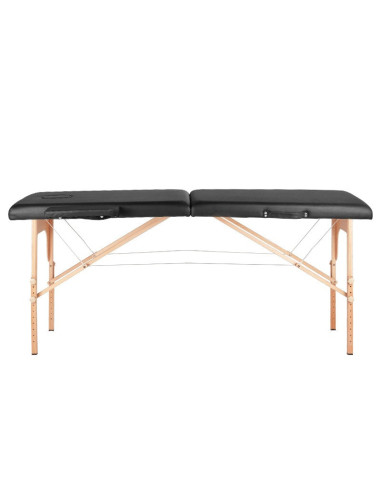 Folding massage table 126967 Folding massage table wood comfort 2 sections black