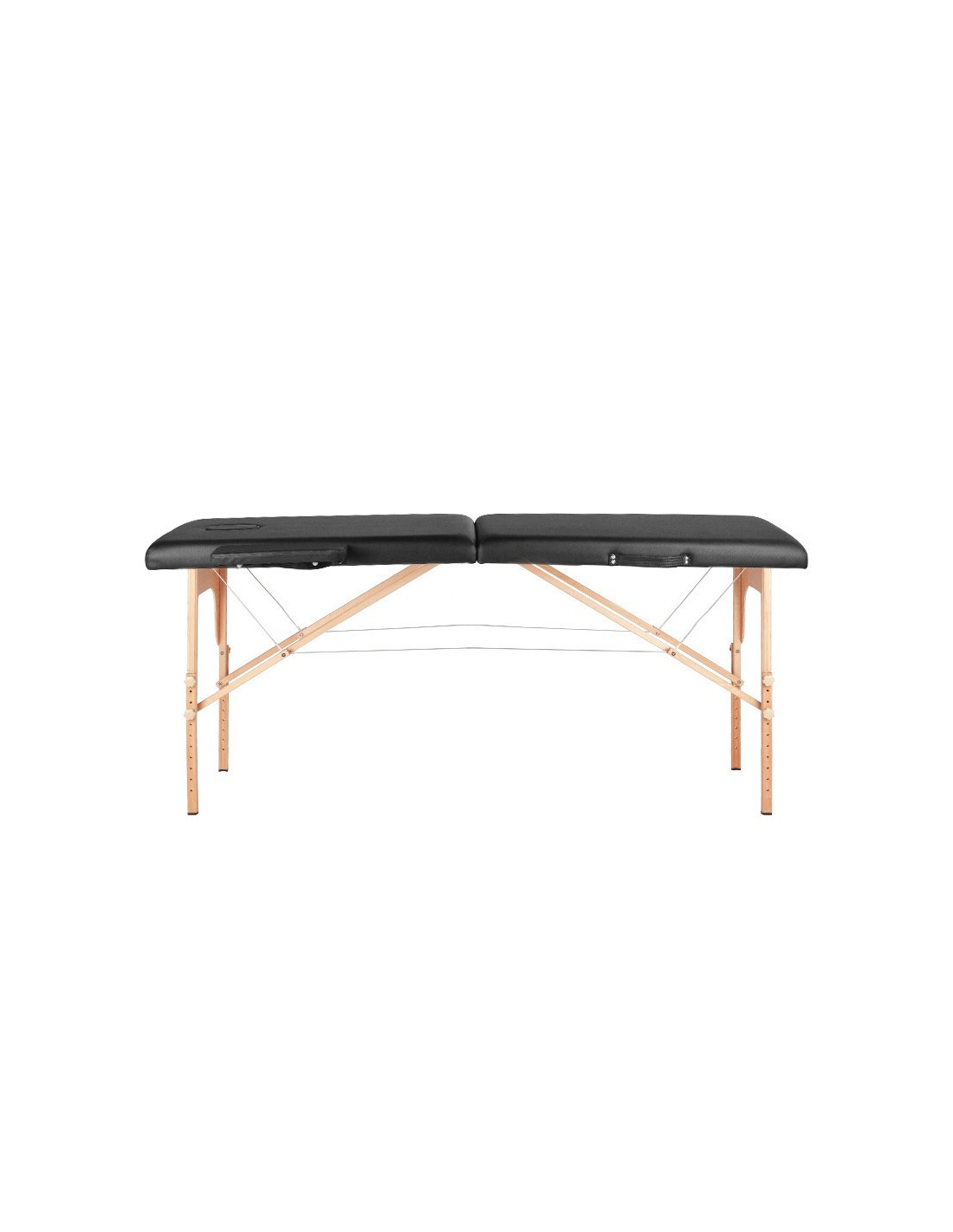 Klappbare Massageliege 126967 Klappbare Massageliege Holz Komfort 2-teilig schwarz