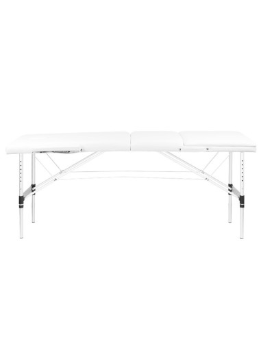 TABLE DE MASSAGE PLIANTE ALUMINIUM BLANC CONFORT 3 SEGMENTS