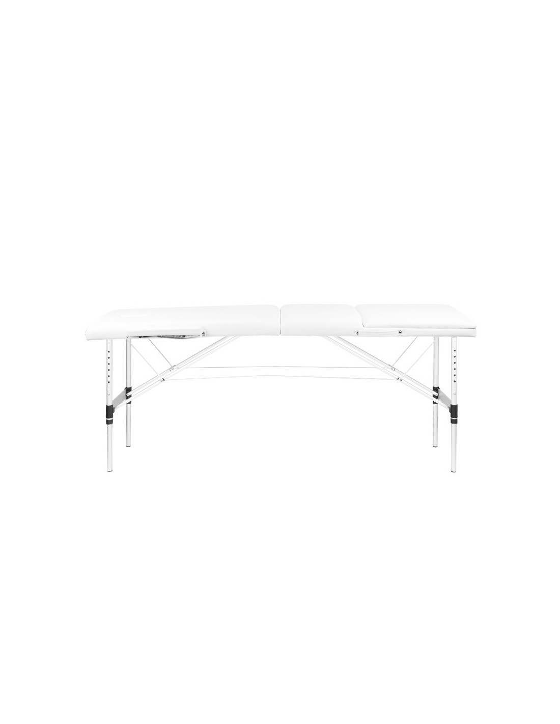 TABLE DE MASSAGE PLIANTE ALUMINIUM BLANC CONFORT 3 SEGMENTS