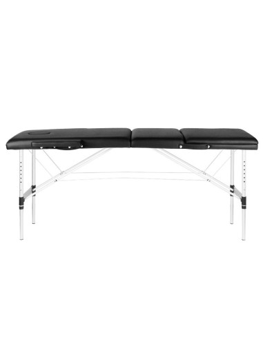 TABLE DE MASSAGE PLIANTE CONFORT ALUMINIUM 3 SECTIONS NOIR