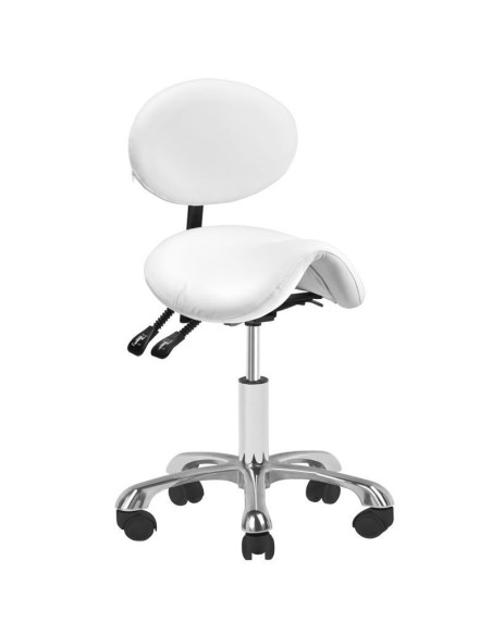 Stool with wheels 100763 COSMETIC STOOL 1025 WHITE GIOVANNI