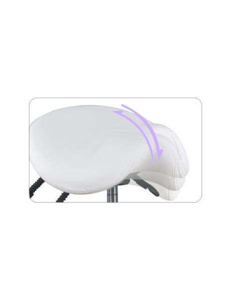 Tabouret roulettes  100763 TABOURET COSMETIQUE 1025 BLANC GIOVANNI