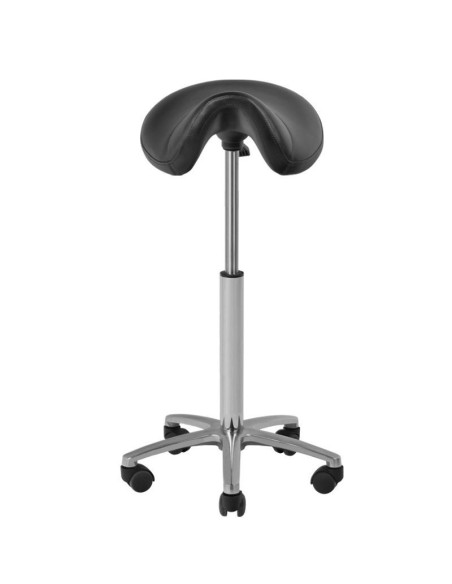Stool on wheels 104101 Cosmetic-hairdressing stool 001b black high