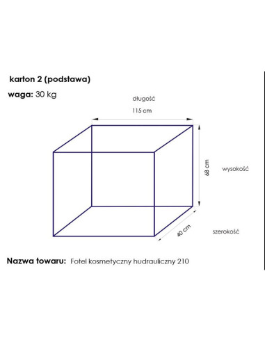 Associate Article  100717 FOTEL KOSMETYCZNY HYD. A 210 BIAŁY