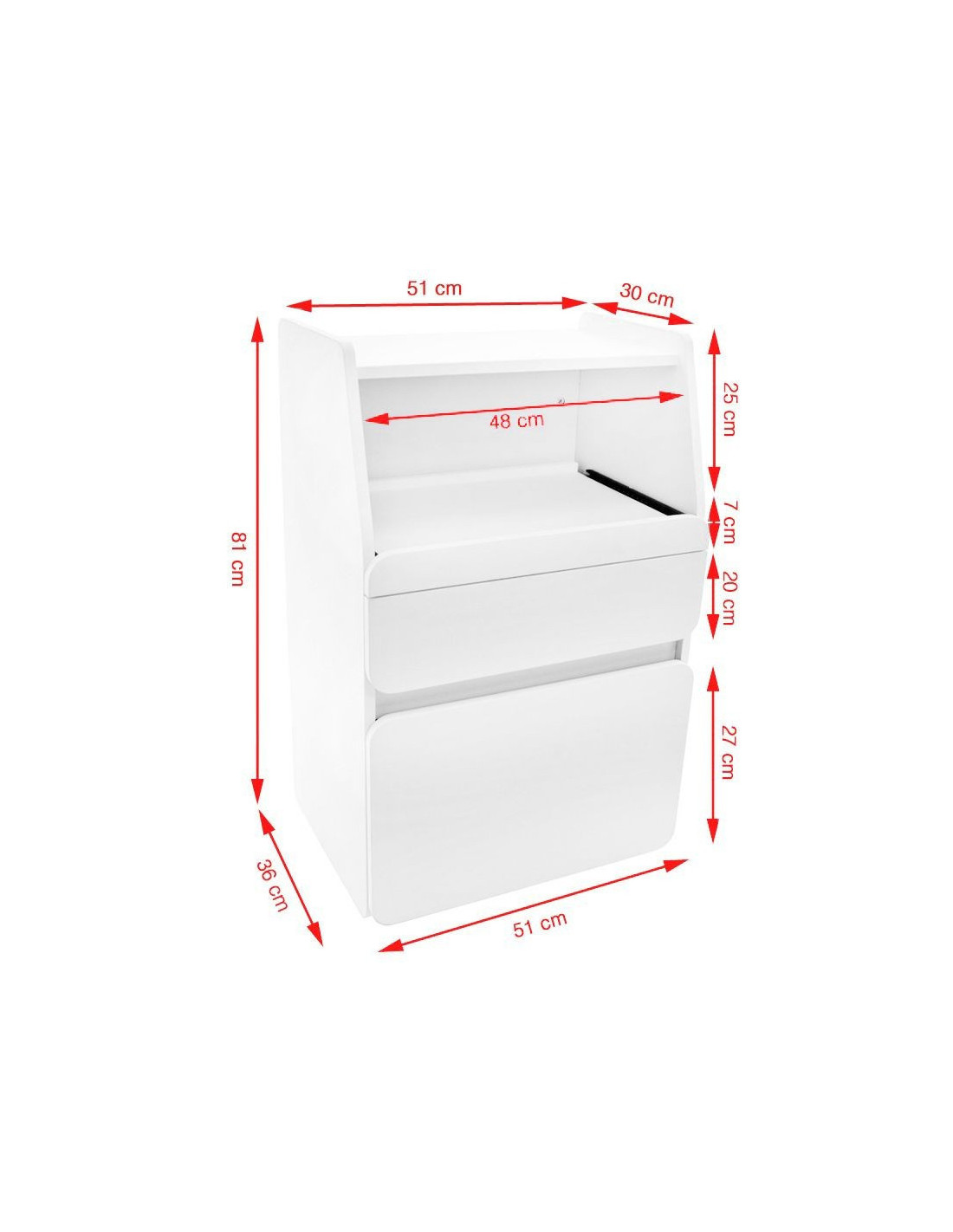Artículo asociado 106675 SZAFKA AZZURRO MIDI 970 BIAŁA +