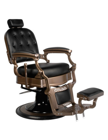 Ernesto Upholstered Barber chair – Bronze & Matte Black 