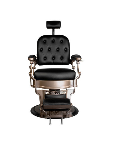 Ernesto Upholstered Barber chair – Bronze & Matte Black 