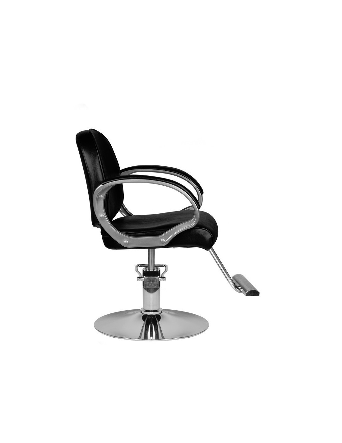 Spezia schwarzer Friseurstuhl {attributes}