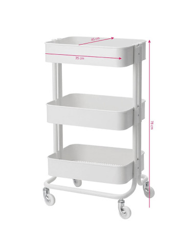 Tavolo - carrello porta cosmetici hs05 bianco