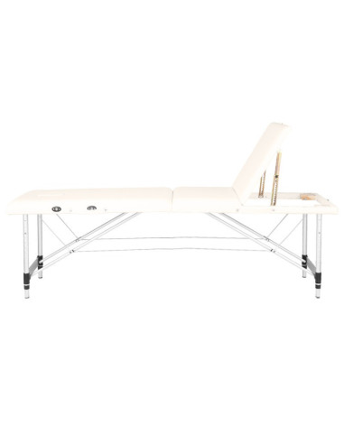 Massage Table 130790 COMFORT FOLDING MASSAGE TABLE ALUMINUM 3 SEGMENTS CREAM