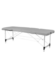 Folding massage table comfort aluminum 3 sections gray