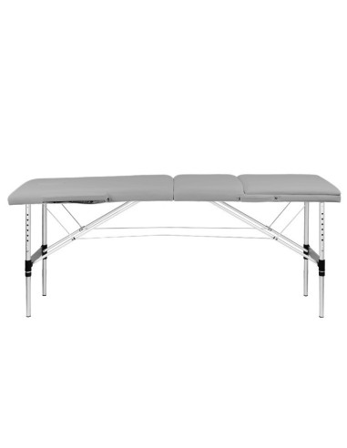 Mesa de massagem dobrável 130791 Mesa dobrável para massagem conforto alumínio 3 seções cinza